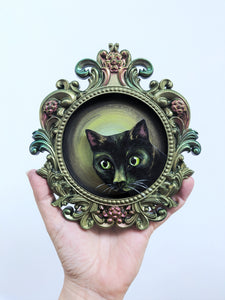 Bat cat acrylic painting