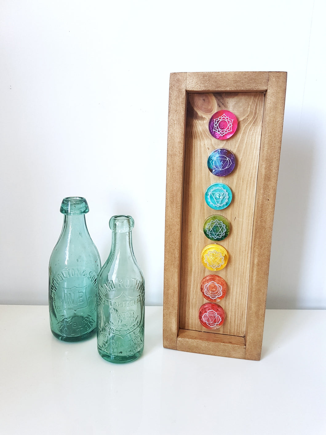 Chakra resin wall art box frame