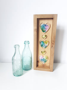 5 Heart resin art