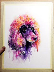 Pet Portrait Watercolour Original