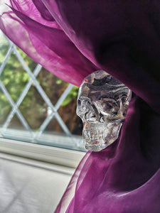 Solid resin skull curtain tie backs
