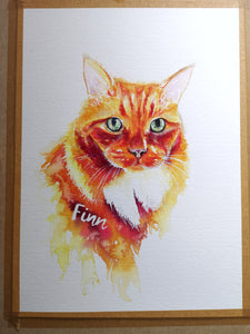 Pet Portrait Watercolour Original