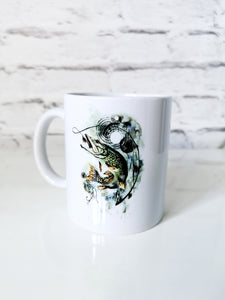 Pike watercolour fish mug