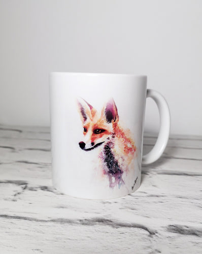 Fox Mandala Watercolour Mug and Coaster