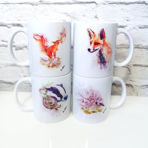 Hedgehog Watercolour Mug