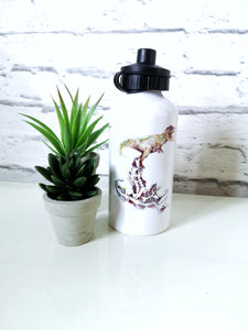 Aluminium white waterbottles with art design