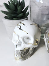 skull with gold leaf 