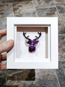 Geometric resin stag art