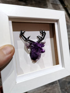 Geometric resin stag art