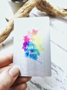 Single affirmation positivity card