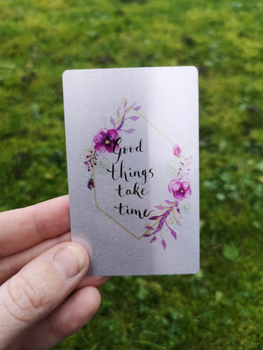 Single affirmation positivity card