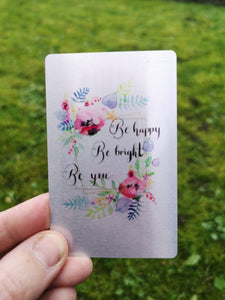 Single affirmation positivity card