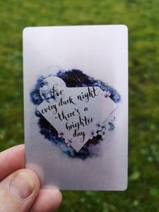 Single affirmation positivity card