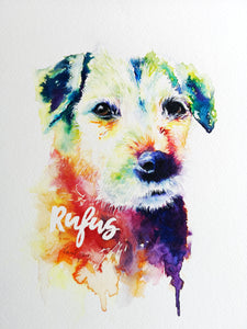 Pet Portrait Watercolour Original