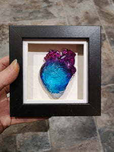 Resin art anatomical heart frame