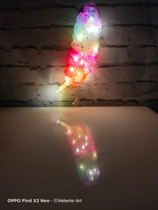 Resin Feather Wall Art Light