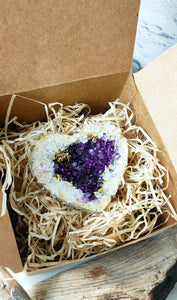 Geode heart ornament