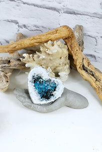 Geode heart ornament