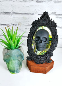 Skull ornate resin frame