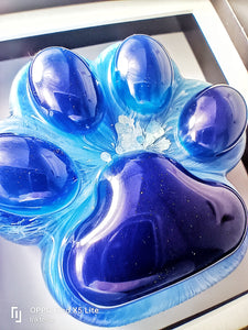 Resin paw print memorial