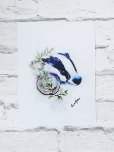 Badger Watercolour Art Phone Accessories