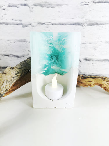 Resin And Concrete Tealight Candle Holder