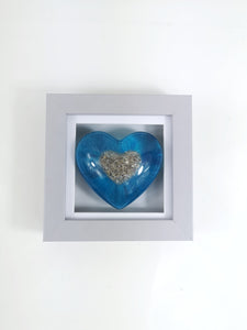 Memorial Heart with Inclusion, Remembrance Gift