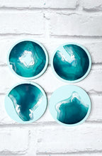 Seascape ocean coasters resin and jesmonite