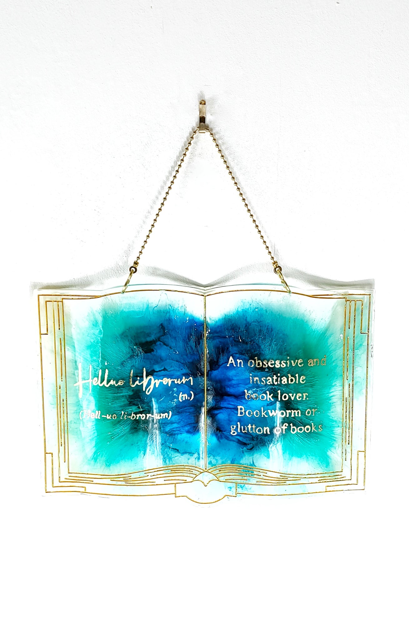Resin Book Art Personalised Wall Hanging Inkterior Art