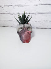 Concrete and resin skull planter large or candle holder