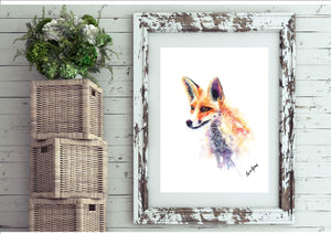 Fox Mandala Watercolour Art Prints