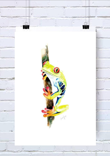 Frog Watercolor Wall Art