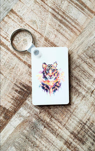 Geometric Tiger Keyring