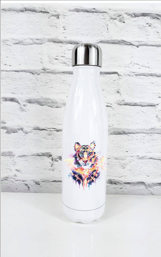 Geometric Tiger Art Thermal Water Bottle