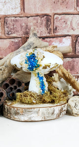 Mushroom geode art sculpture ornament