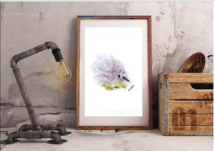 Hedgehog Watercolour Art Print