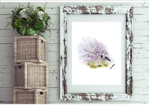 Hedgehog Watercolour Art Print