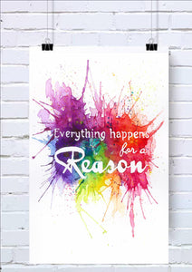Everything Happens for a Reason Wall Art