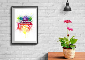 Tomorrow will be brighter watercolour art print