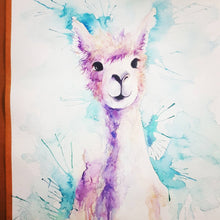 Llama watercolour art print