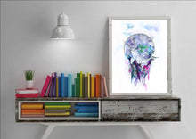 Narwhal watercolour art print