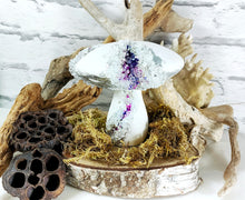 Mushroom geode art sculpture ornament