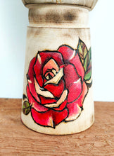 Till Death Anatomical Heart Tattooed Wooden Hand