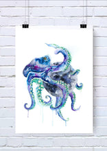 Octopus Watercolour Wall Art
