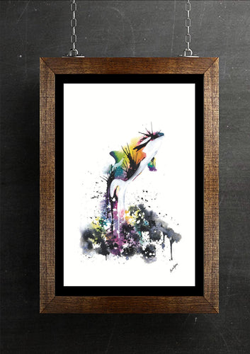 Orca Whale Watercolour Art Print