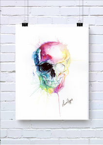 Skull Watercolour Art Print set of 2
