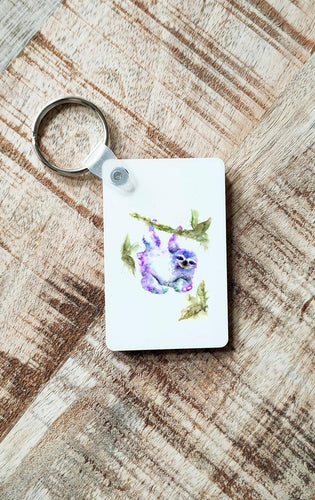 Sloth Watercolour Keyring