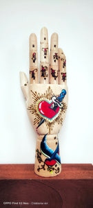 Stay True Wooden Tattooed Hand