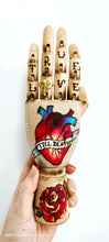 Till Death Anatomical Heart Tattooed Wooden Hand